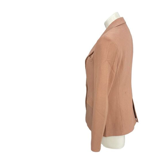 Philosophy Blazer Womens Size 6 Rose Taupe Textured Knit Work Office Jacket - Picture 14 of 16